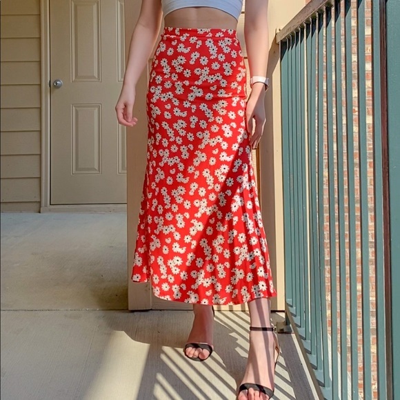 Red Midi Skirts